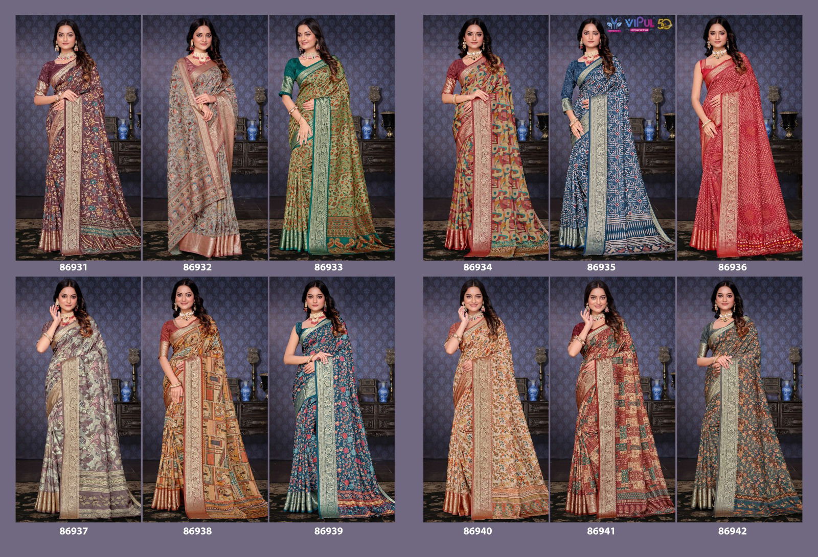 Madhura By Vipul Soft Silk Printed Daily Wear Saree Wholesalers In Delhi